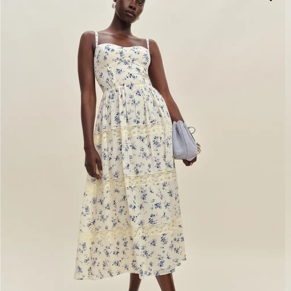 Reformation Dresses & Skirts - Reformation Blue Floral Maxi Dress